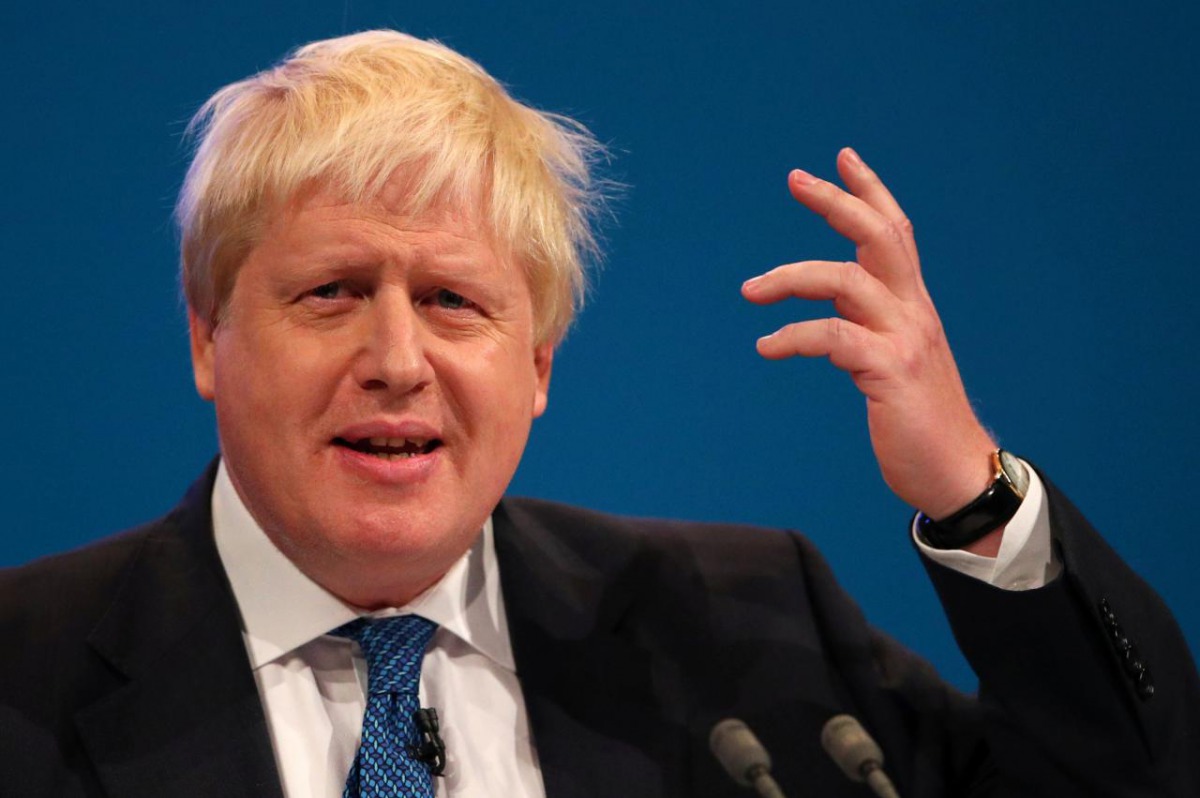 File photo of Britain's Secretary of State for Foreign and Commonwealth Affairs Boris Johnson addressing the Conservative Party conference in Manchester, October 3, 2017. REUTERS/Hannah McKay