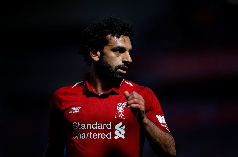 Mohamed Salah after Liverpool vs Brighton & Hove Albion match at Anfield, Liverpool May 13, 2018  Reuters/Phil Noble