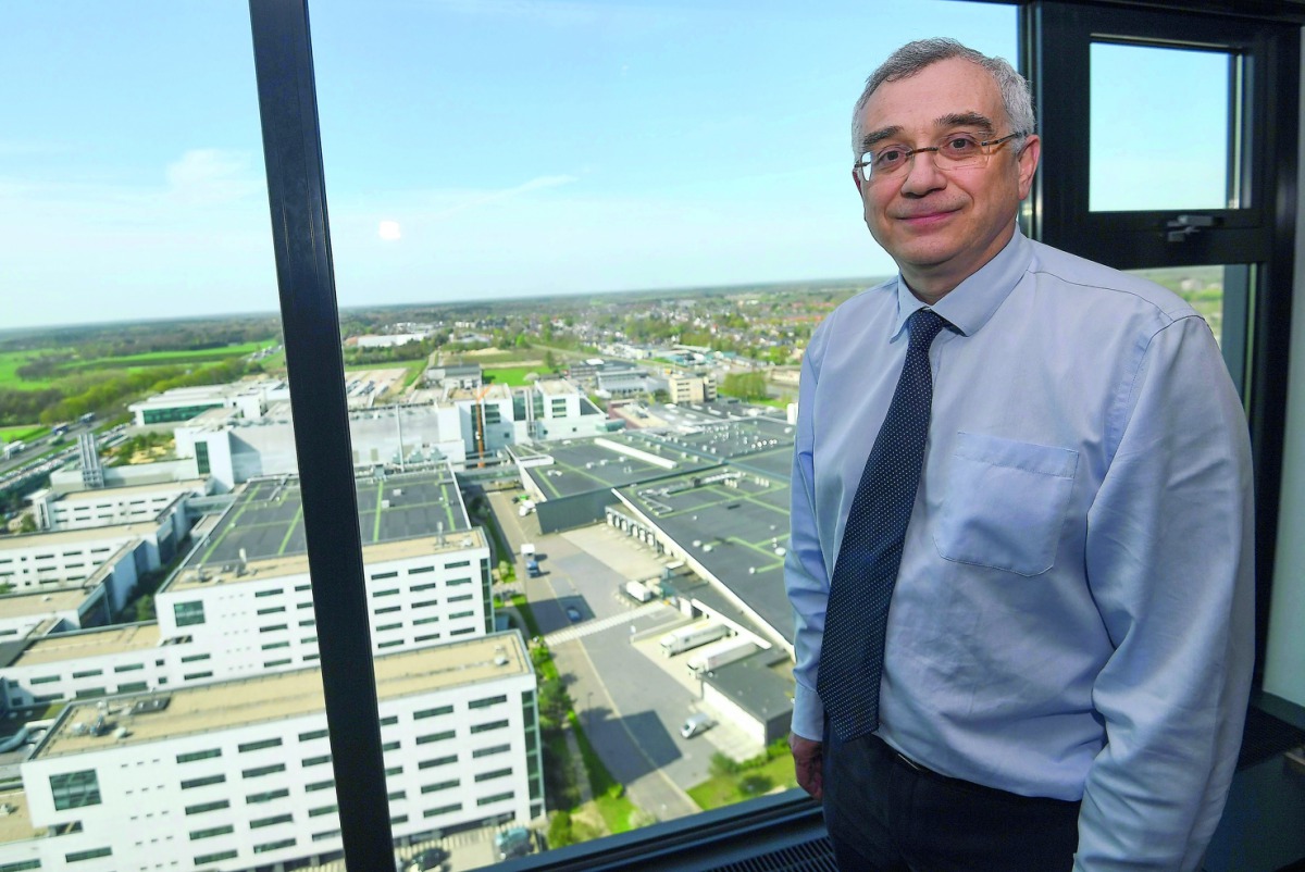 ASML's chief operating officer Frederic Schneider-Maunoury poses for a photo at the Dutch company producing plant in Veldhoven on April 17, 2018. AFP / Emmanuel Dunand