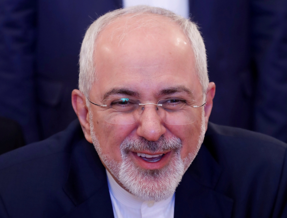 Iranian Foreign Minister Mohammad Javad Zarif attends a meeting with his Russian counterpart Sergei Lavrov in Moscow, Russia May 14, 2018. REUTERS/Maxim Shemetov