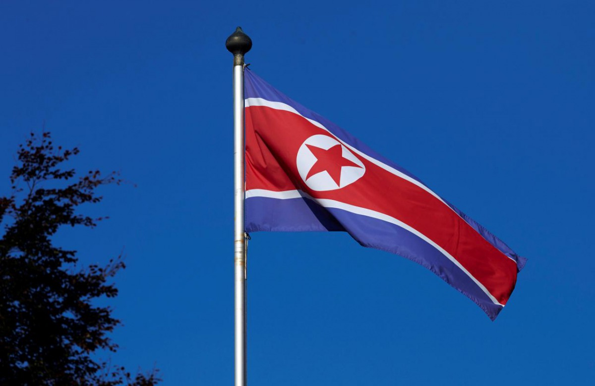 File photo of a North Korean flag used for representation. Reuters