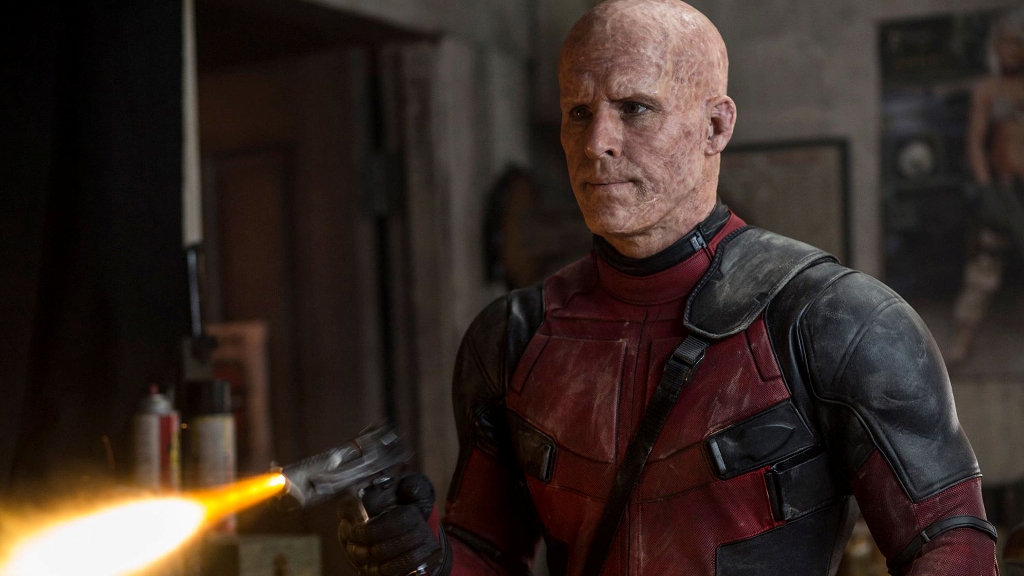 A still of actor Ryan Reynolds from the movie Deadpool 2.
