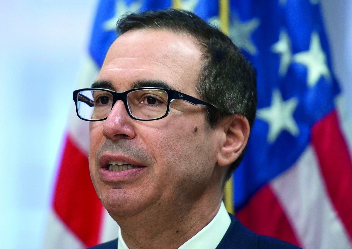 US Treasury Secretary Steve Mnuchin holds a press conference during the IMF/World Bank spring meeting in Washington, DC in this file photo taken on April 21, 2018.  AFP / Andrew Caballero-Reynolds