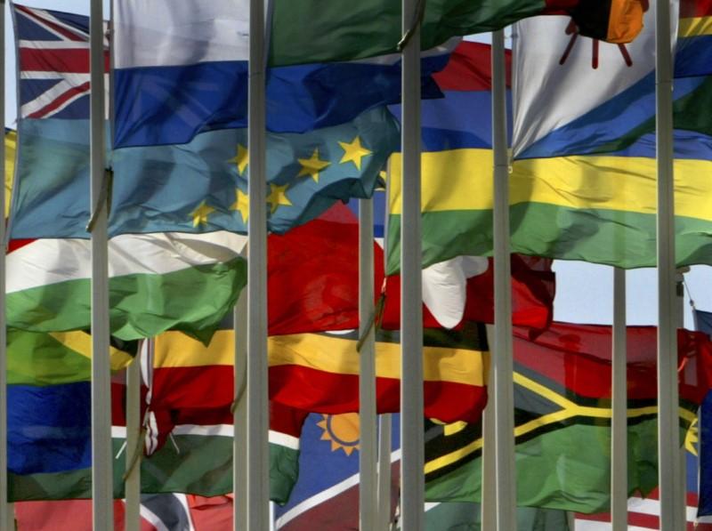File photo of flags from Commonwealth countries. Reuters