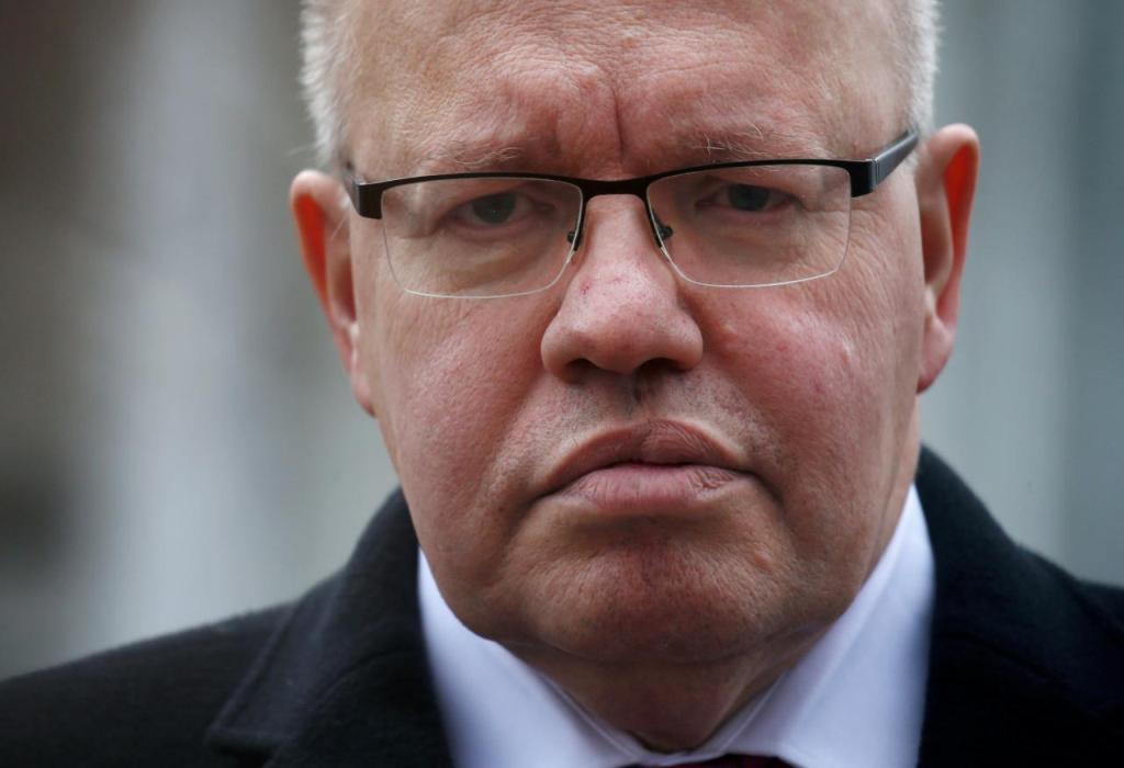 File photo of German Economic Minister Peter Altmaier answers questions from the news media after delivering a statement regarding the Trump Administration's steel and aluminum tariffs outside of the White House in Washington, US, March 19, 2018. REUTERS/
