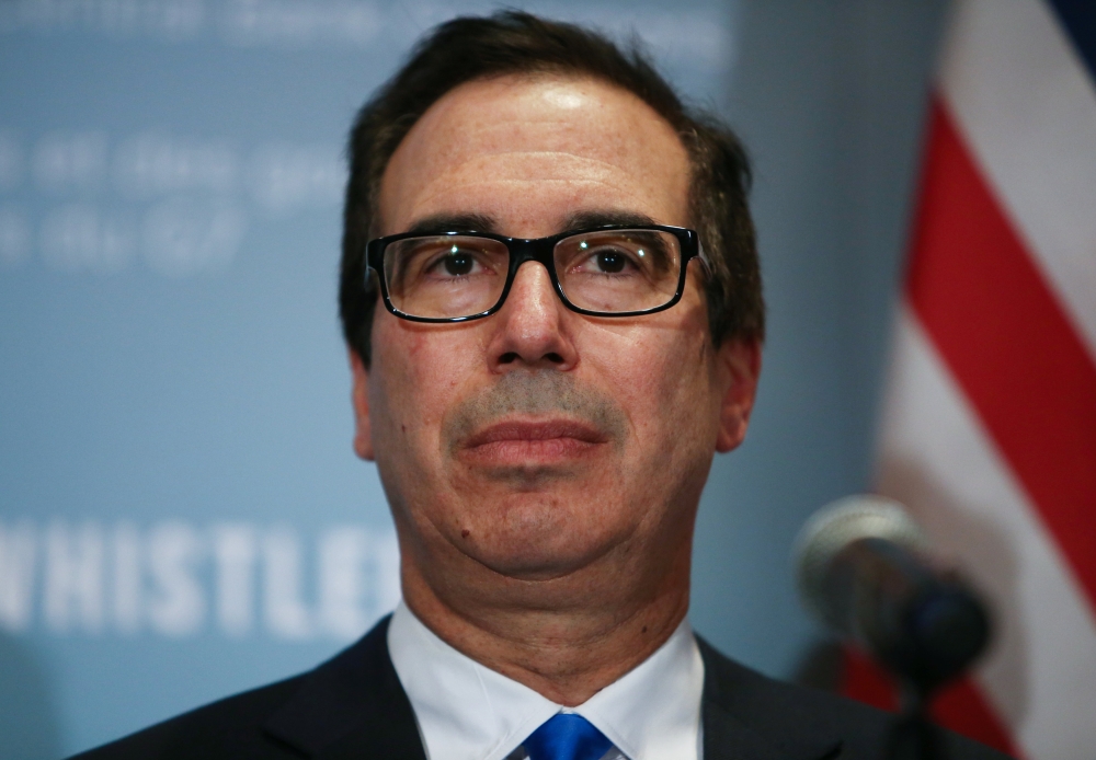 United States Secretary of the Treasury Steven Mnuchin holds a news conference after the G7 Finance Ministers Summit in Whistler, British Columbia, Canada, June 2, 2018. REUTERS/Ben Nelms