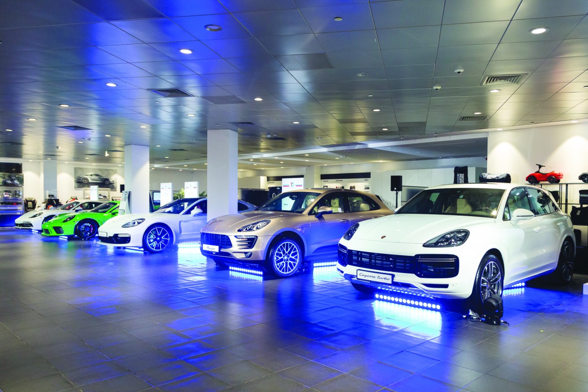 The new showroom of Porsche Centre Doha.