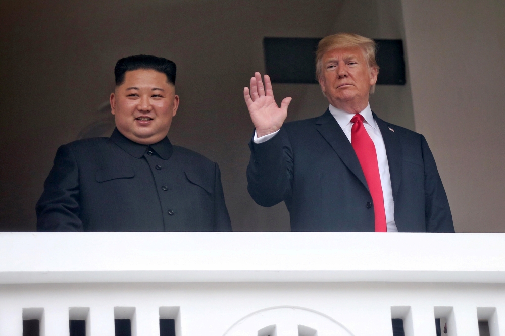 File photo from the US North Korea summit in Singapore. Reuters 