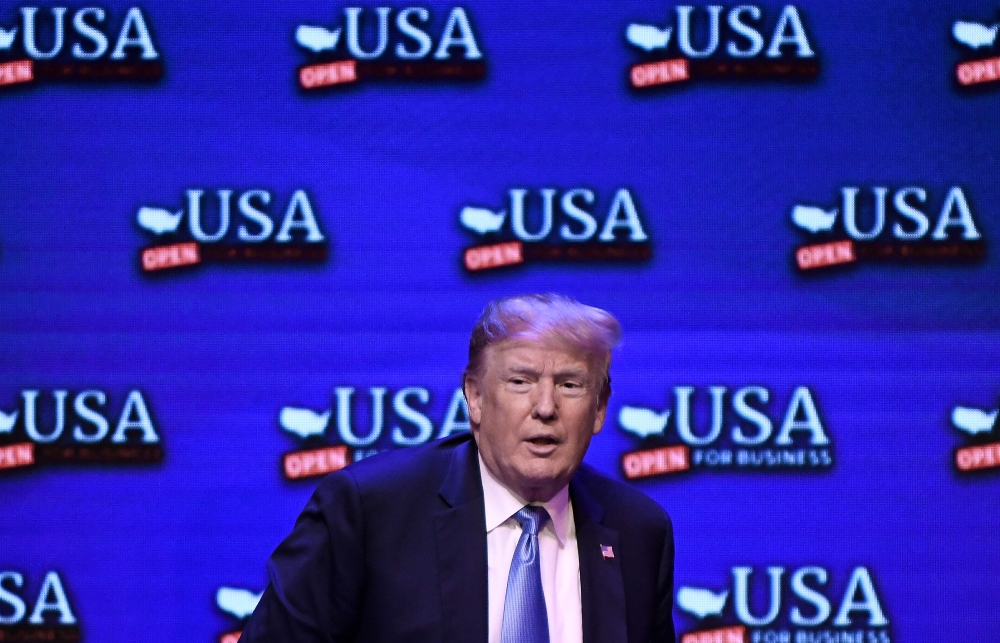 US President Donald Trump speaks attends a roundtable discussion on tax reform at the South Point Hotel Casino and Spa in Las Vegas, Nevada, on June 23, 2018. (AFP / Olivier Douliery)