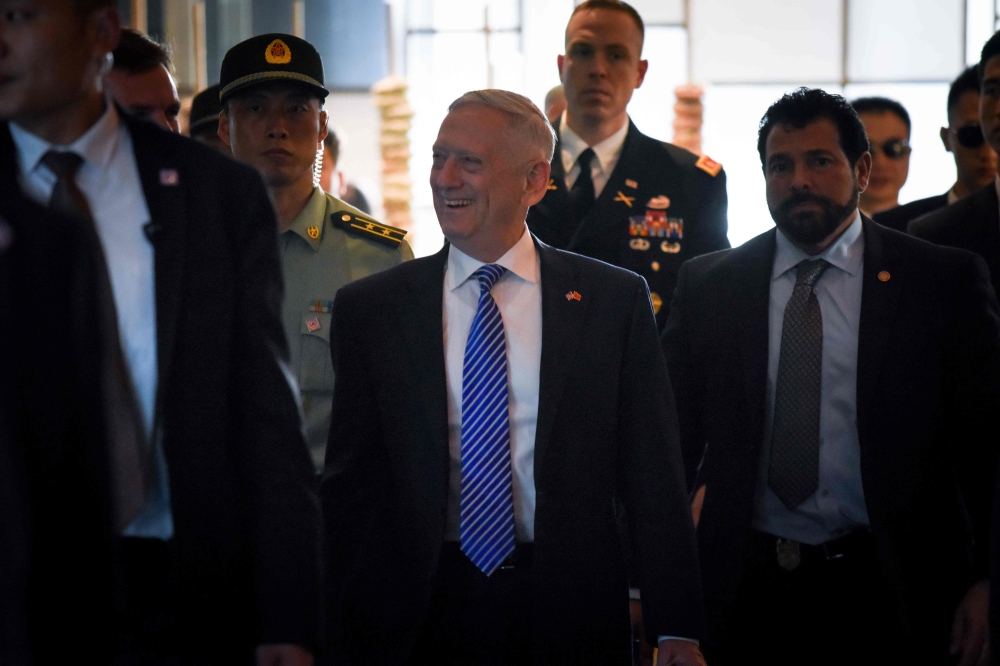 US Secretary of Defense James Mattis arrives at a hotel in Beijing on June 26, 2018. AFP / WANG ZHAO