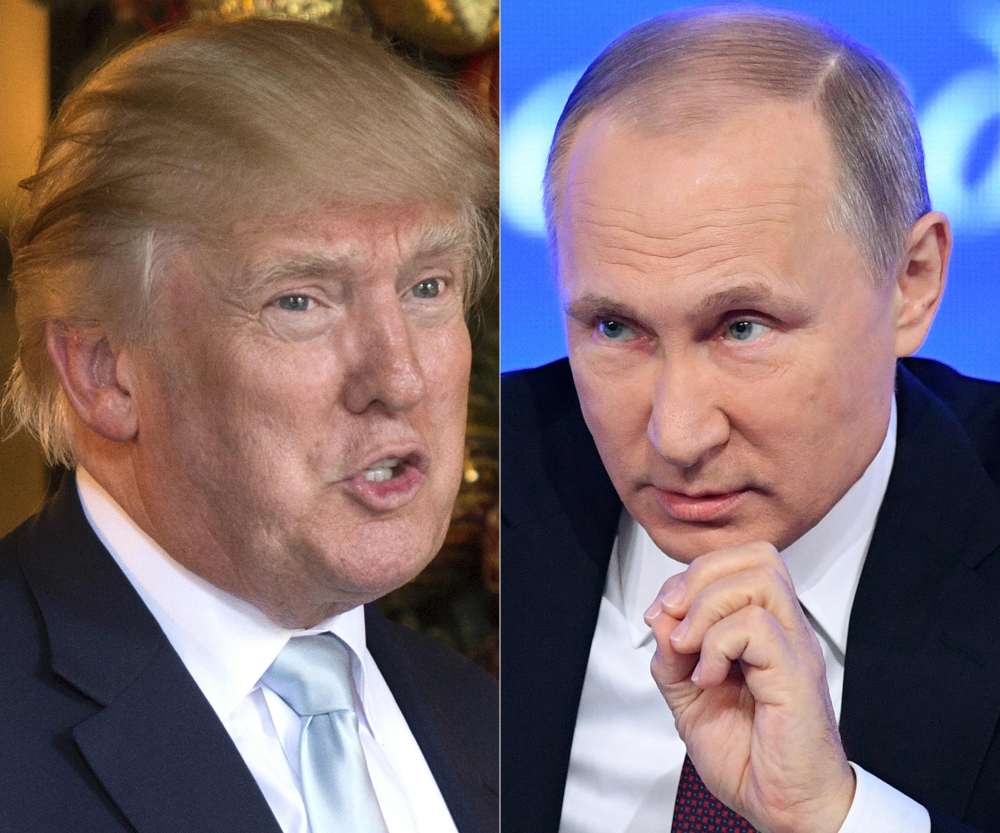 Combination pictures of US President Donald Trump and Russian President Vladimir Putin. ( AFP / DON EMMERT AND Natalia KOLESNIKOVA)