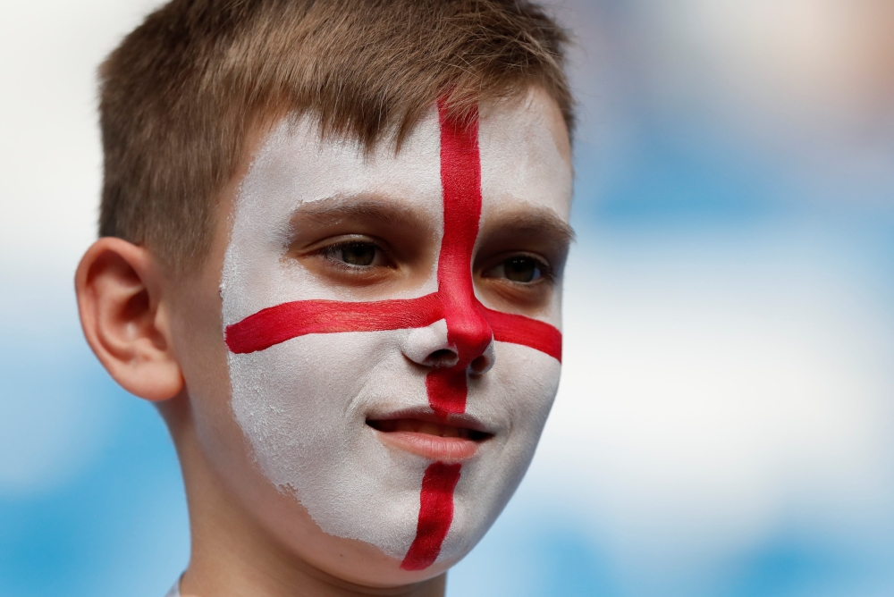England fan inside the stadium before the match Reuters/Carlos Garcia Rawlins