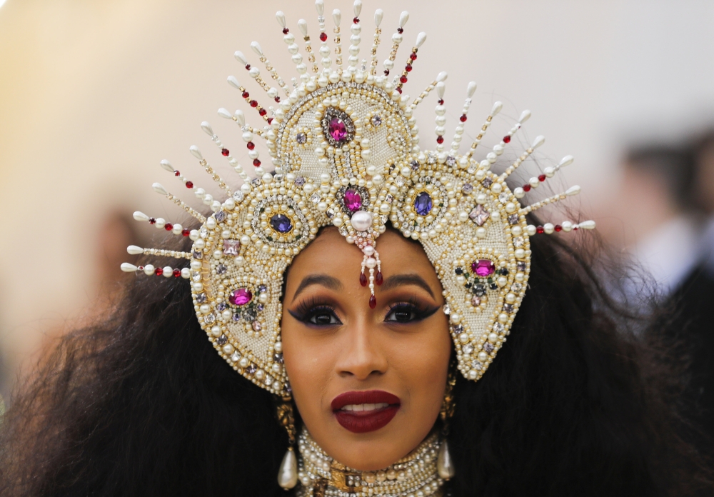FILE PHOTO: Rapper Cardi B arrives at the Metropolitan Museum of Art Costume Institute Gala to celebrate the opening of 