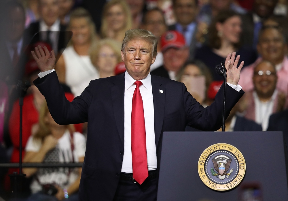 President Donald Trump speaks during his Make America Great Again Rally at the Florida State Fair Grounds Expo Hall on July 31, 2018 in Tampa, Florida.(Joe Raedle/Getty/AFP)