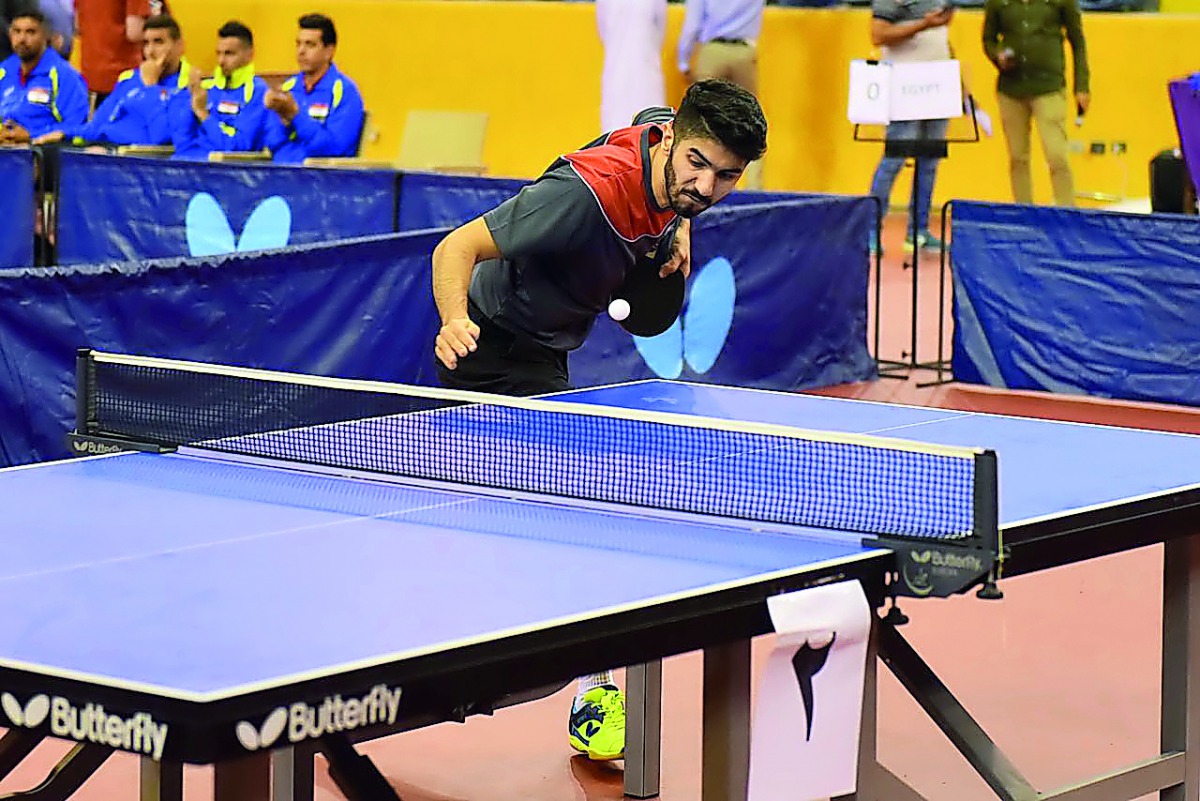 Action during the Arab Table Tennis Championship 2018 in Cairo, Egypt.