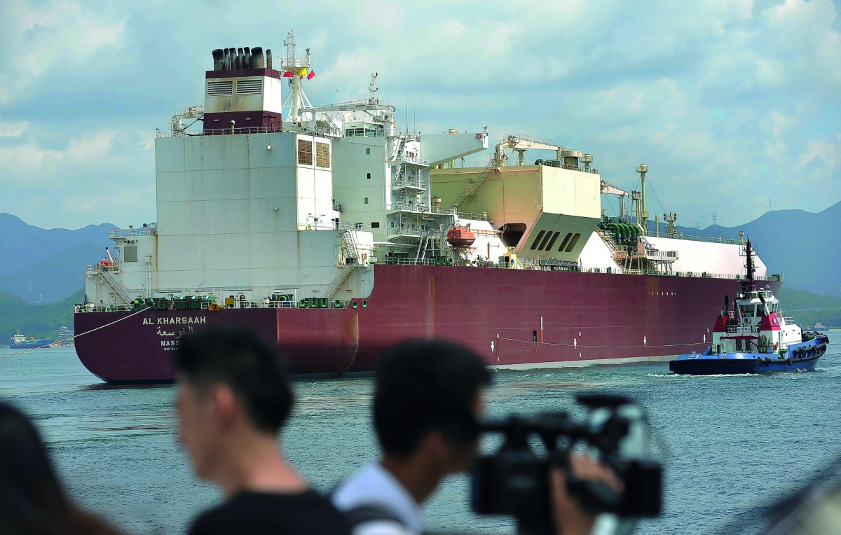 A vessel carrying liquified natural gas cargo from Qatar approaches the new LNG terminal of China National Offshore Oil Corp (CNOOC) in Shenzhen, Guangdong province, China August 1, 2018. Picture taken August 1, 2018. China Daily/ Reuters