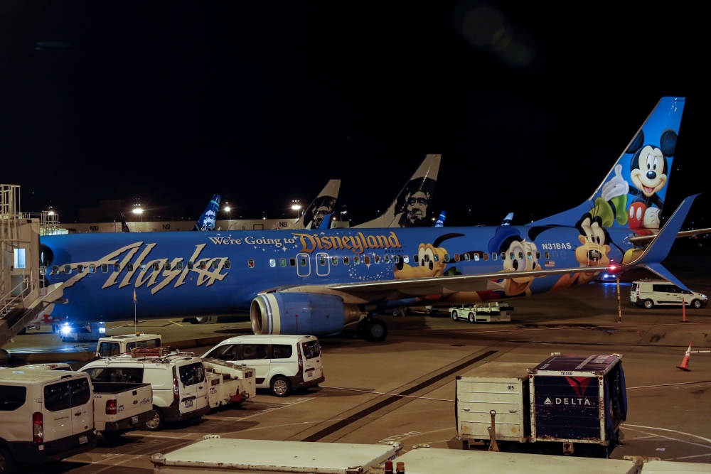 Air Alaska planes sit on the tarmac at the terminal, following an incident where an airline employee took off in an airplane, at Seattle-Tacoma International Airport in Seattle, August 10, 2018. Reuters/Brendan McDermid 
 
 