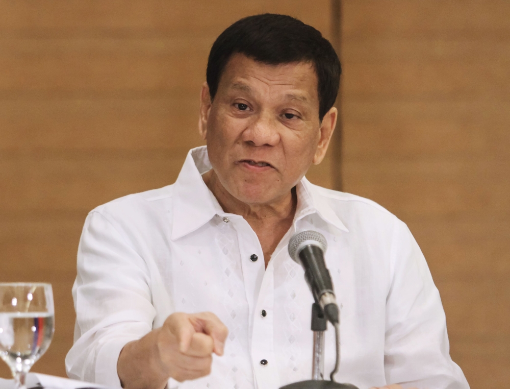 File photo of Philippine President Rodrigo Duterte. AFP