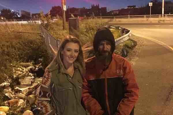 Kate McClure and Johnny Bobbit Jr. (Courtesy of GoFundMe)
