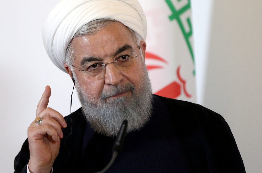 File photo of Iran's President Hassan Rouhani attends a news conference at the Chancellery in Vienna, Austria July 4, 2018. REUTERS/Lisi Niesner/File Photo
