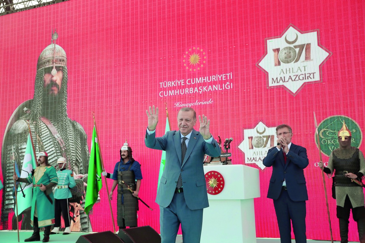 Turkish President Tayyip Erdogan arrives at a ceremony in the eastern city of Mus, Turkey August 26, 2018. Murat Cetinmuhurdar/Presidential Palace/Handout via Reuters