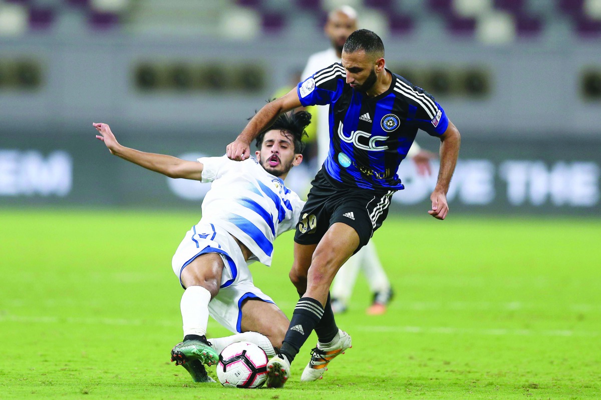 Action from the QNB Stars League match between Al Sailiya and Al Khor yesterday.