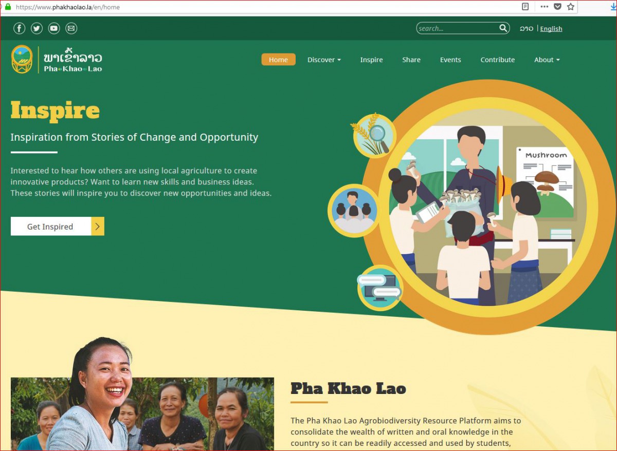 The website highlights Laotian products like forest honey, and river weed that is pressed into sheets and dried to make a crispy snack, according to Michael Victor, who runs the Agro-Biodiversity Initiative, which helps fund the project.