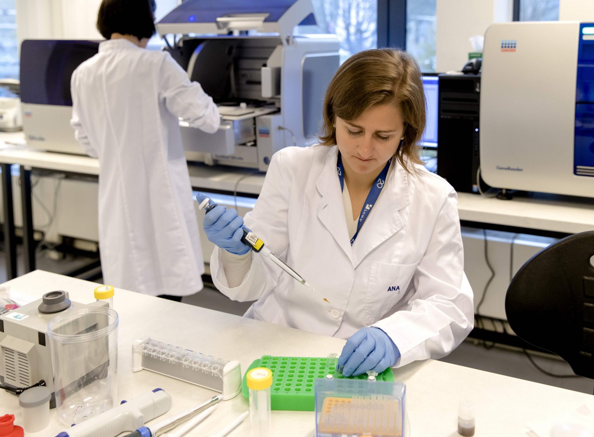 REPRESENTATIVE IMAGE: An employee works at the new state-of the-art DNA laboratory of the International Commission on Missing Persons in The Hague on October 24, 2017. AFP/ ANP / Sander Koning