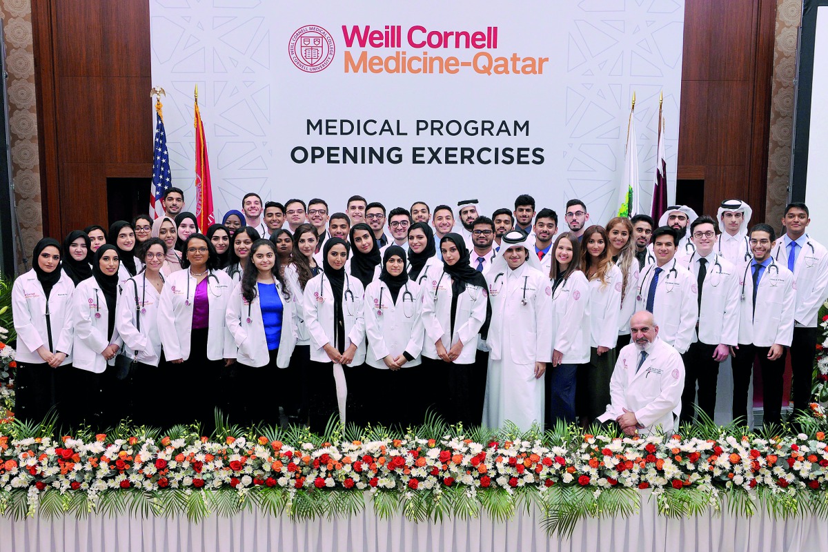 The students at the White Coat Ceremony.