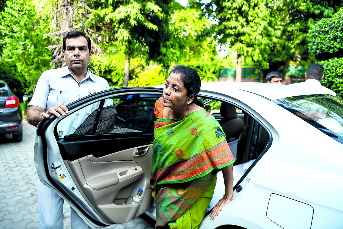 India's Defence Minister Nirmala Sitharaman arrives for a press conference at the Indian Women's Press Corps in New Delhi on September 18, 2018. AFP / Chandan Khanna 