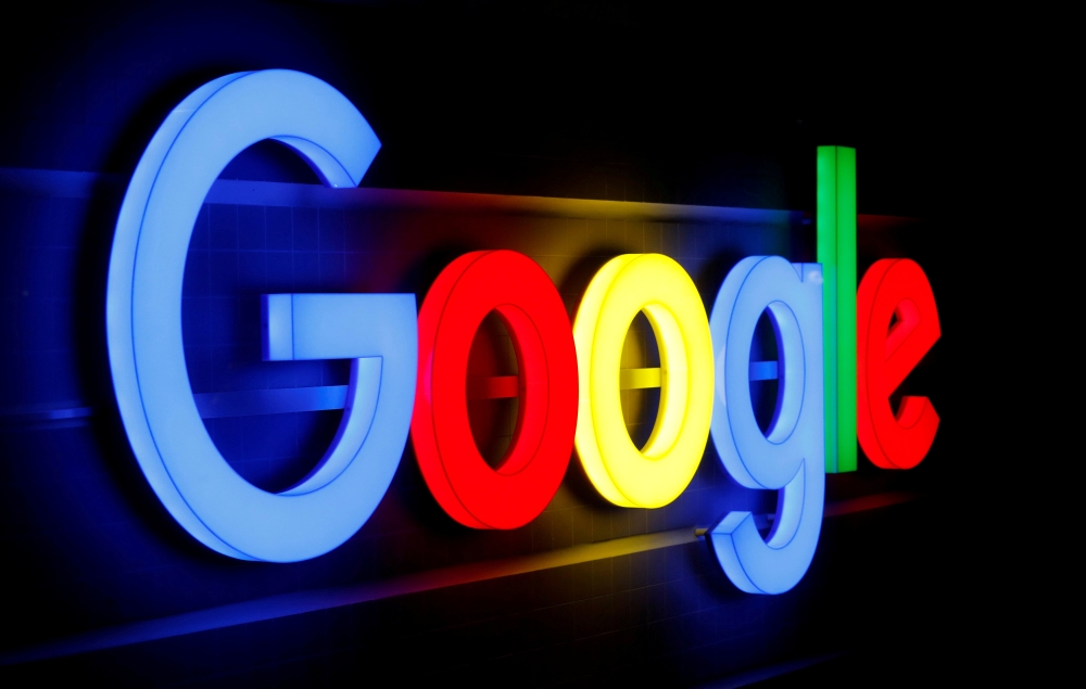 File photo of a Google logo in an office building in Zurich September 5, 2018. REUTERS/Arnd WIegmann/File Photo