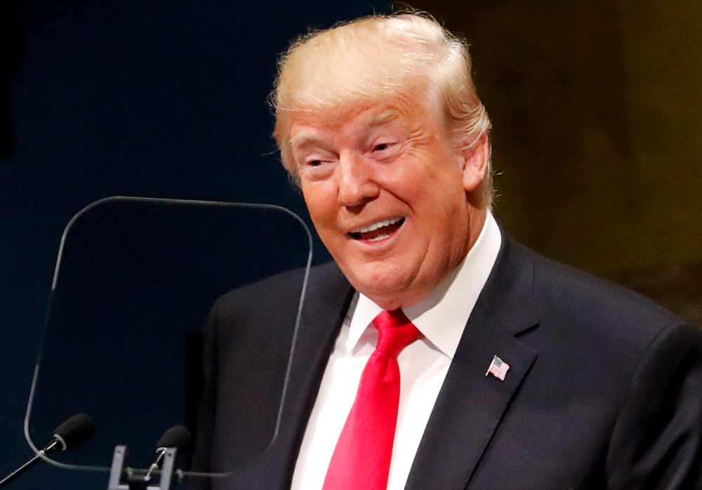 US President Donald Trump addresses the 73rd session of the United Nations General Assembly at UN. headquarters in New York, September 25, 2018. Reuters/Carlos Barria
 