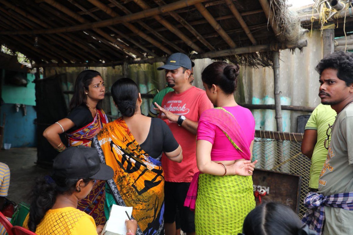 Indian filmmaker Snehasis Das on set for the making of 