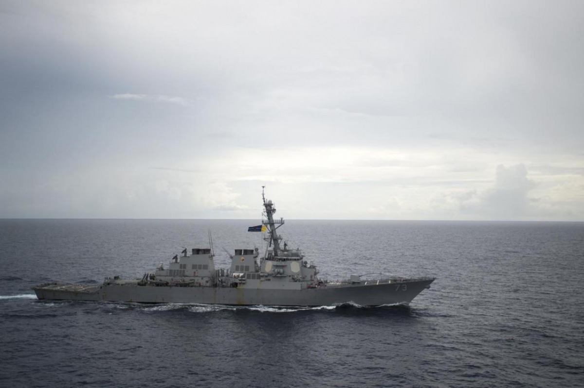 Guided-missile destroyer USS Decatur (DDG 73) operates in the South China Sea as part of the Bonhomme Richard Expeditionary Strike Group (ESG) in the South China Sea. Diana Quinlan/US Navy/Handout via Reuters 