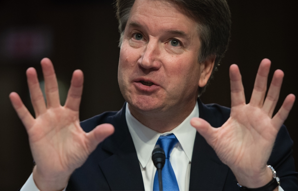 US Supreme Court nominee Brett Kavanaugh speaks on the second day of his confirmation hearing in front of the US Senate in Washington DC on September 5, 2018. AFP/Saul Loeb