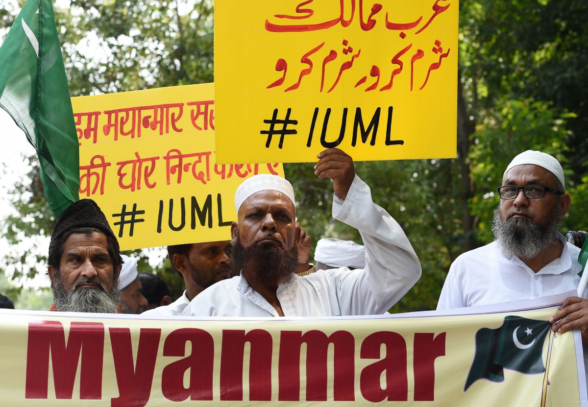 A march held in New Delhi for Rohingya on September 11, 2017 (AFP) 