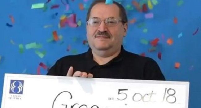 Montreal Lotto 6/49 winner Gregorio De Santis attributes his good fortune to his sister, who suggested he go through his closets to donate clothes. (Loto-Quèbec) 	