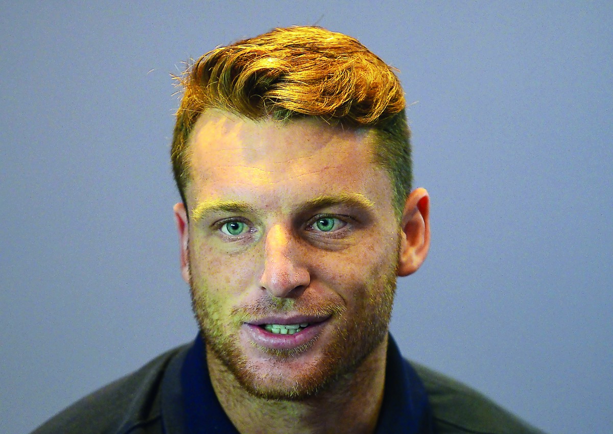 England cricketer Jos Buttler addresses a press conference ahead of their first One Day International cricket match against Sri Lanka at the Rangiri Dambulla International Cricket Stadium in Dambulla on October 9, 2018. AFP / Lakruwan Wanniarachchi
