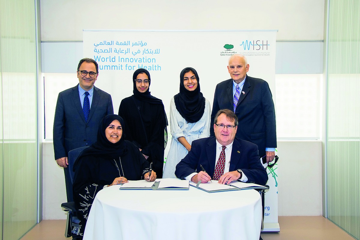 Prof Dr Egon Toft, Vice President for Medical and Health Sciences and Dean of College of Medicine and Christian Hopper, Business Development Manager of Highfield Qualifications pose for a photo during the MoU signing ceremony. 