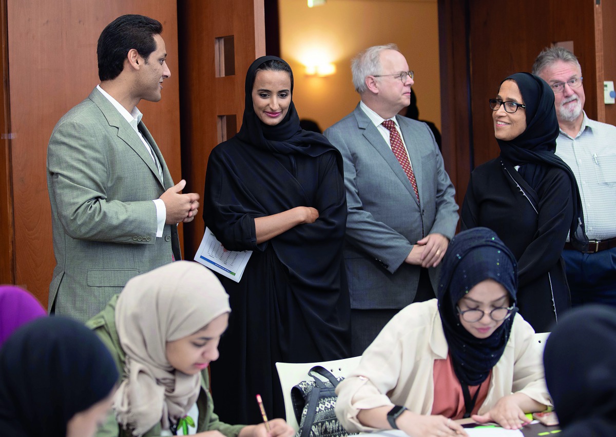 H E Sheikha Hind bint Hamad Al Thani, Vice-Chairperson and CEO of Qatar Foundation (QF), attends the ‘Experience CMU-Q’ event.