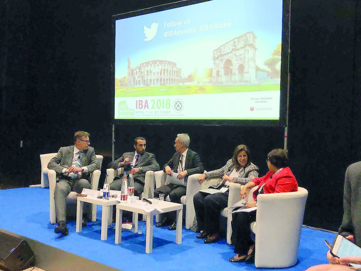 QICDRC officials during the conference in Rome.