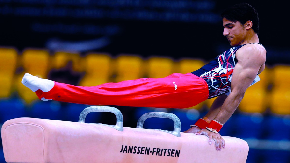Ahmed Al Dayani in action on the pommel horse in this file photo.