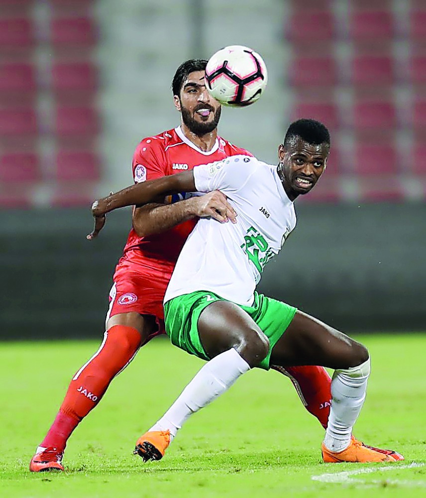 Action from the QNB Stars League match between Al Ahli and Al Arabi at Grand Hamad Stadium, yesterday. 