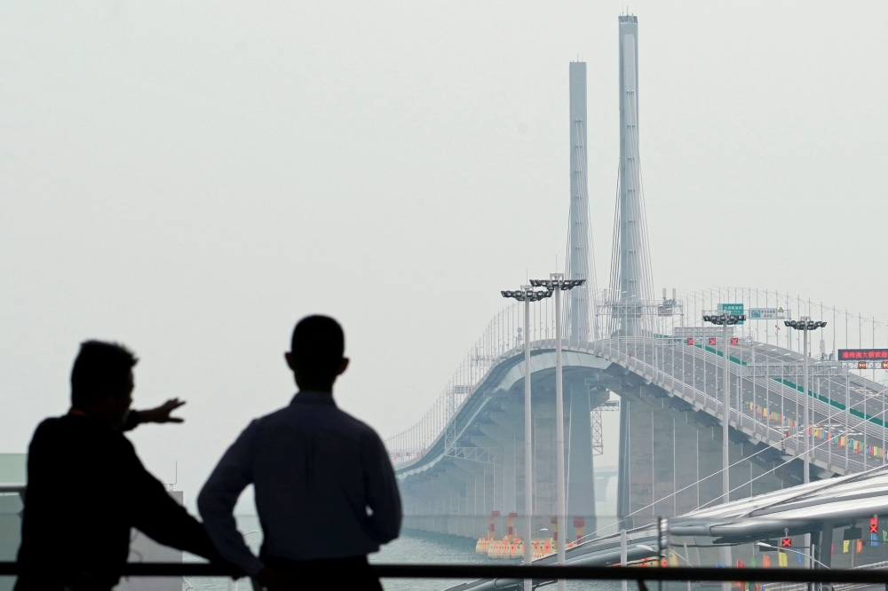 A general view of the Hong Kong-Zhuhai-Macau bridge after its opening ceremony in Zhuhai, China October 23, 2018. REUTERS/Aly Song