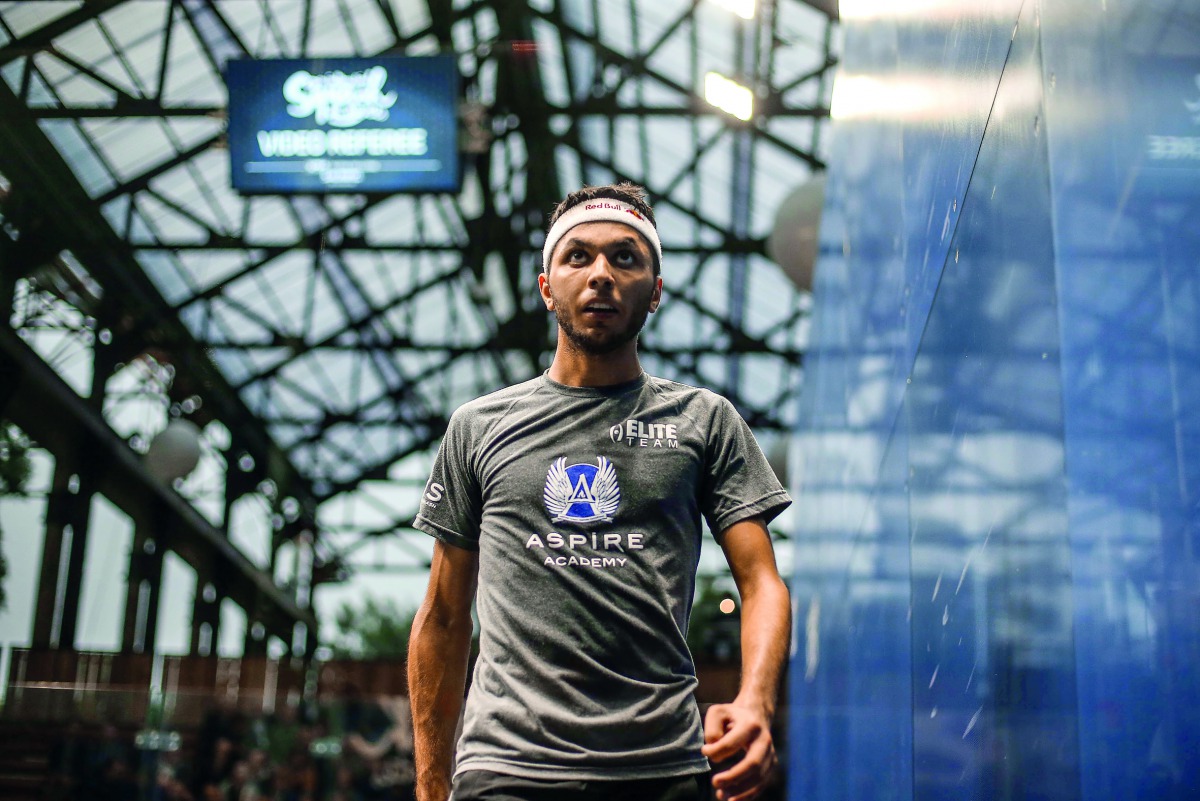 Qatar’s No.1 Abdullah Al Tamimi in action in this file picture.