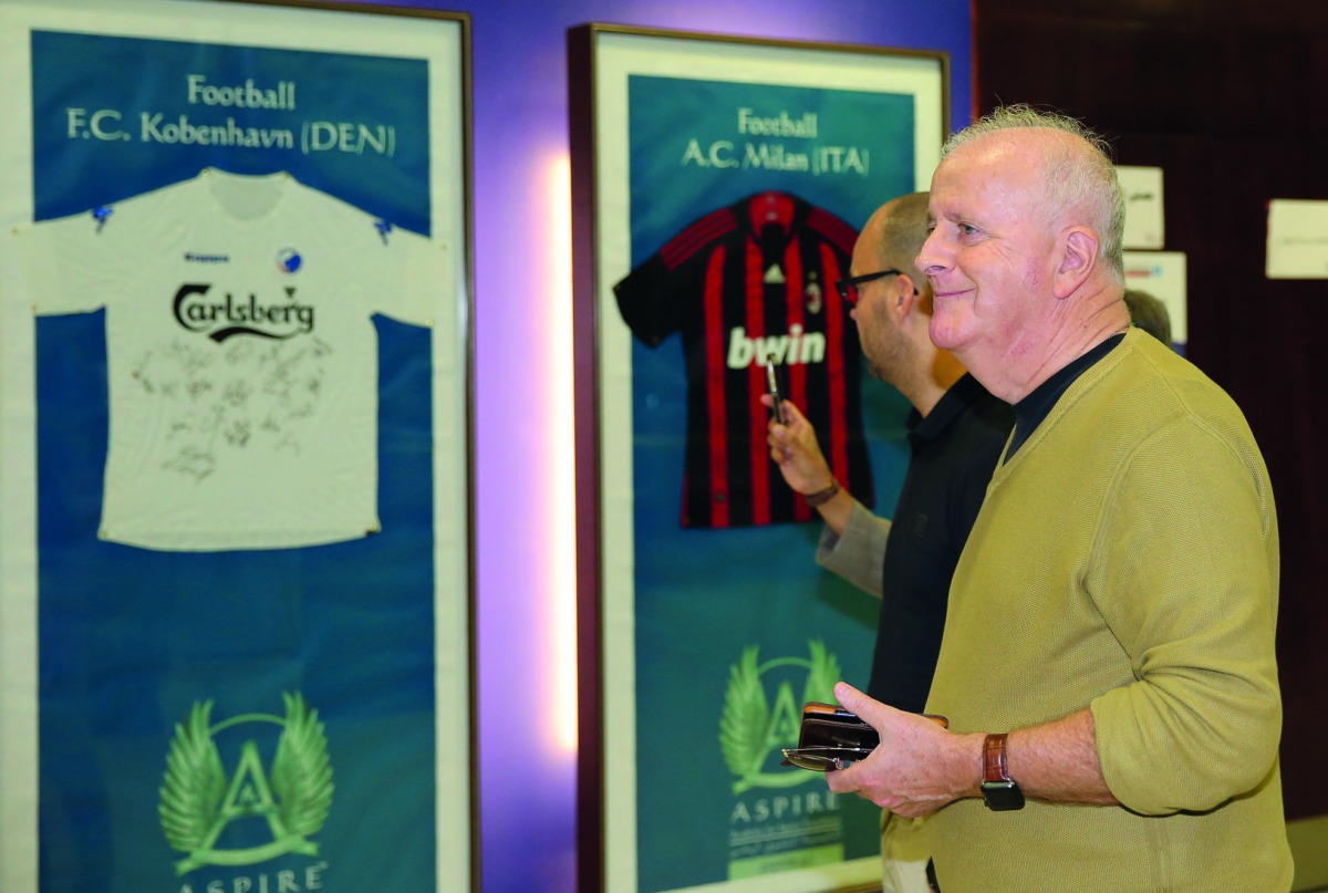The President of Dutch Eredivisie club, PEC Zwolle, Adriaan Visser during his visit to Aspire Academy yesterday