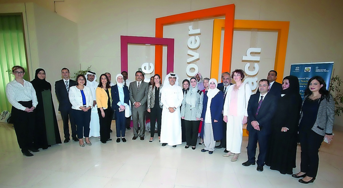 Participants during the regional teacher training course on the subject of ethics hosted by Weill Cornell Medicine-Qatar. 