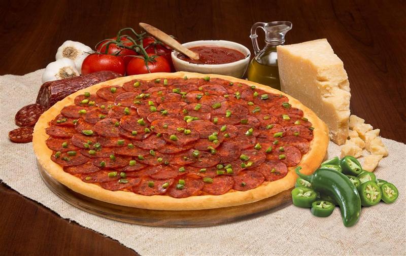 A jalapeno-topped pizza called 