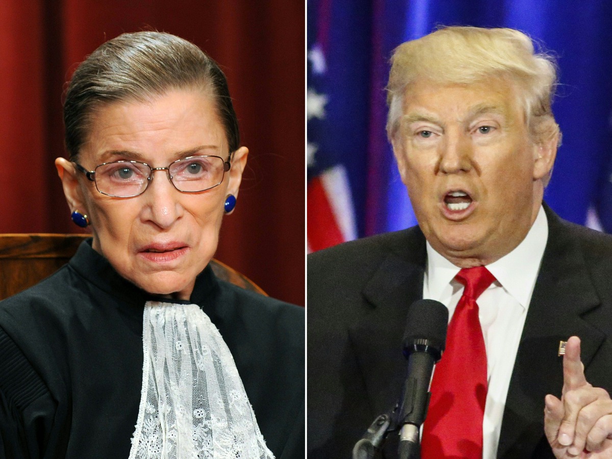 Ginsburg called Trump an egotistical 