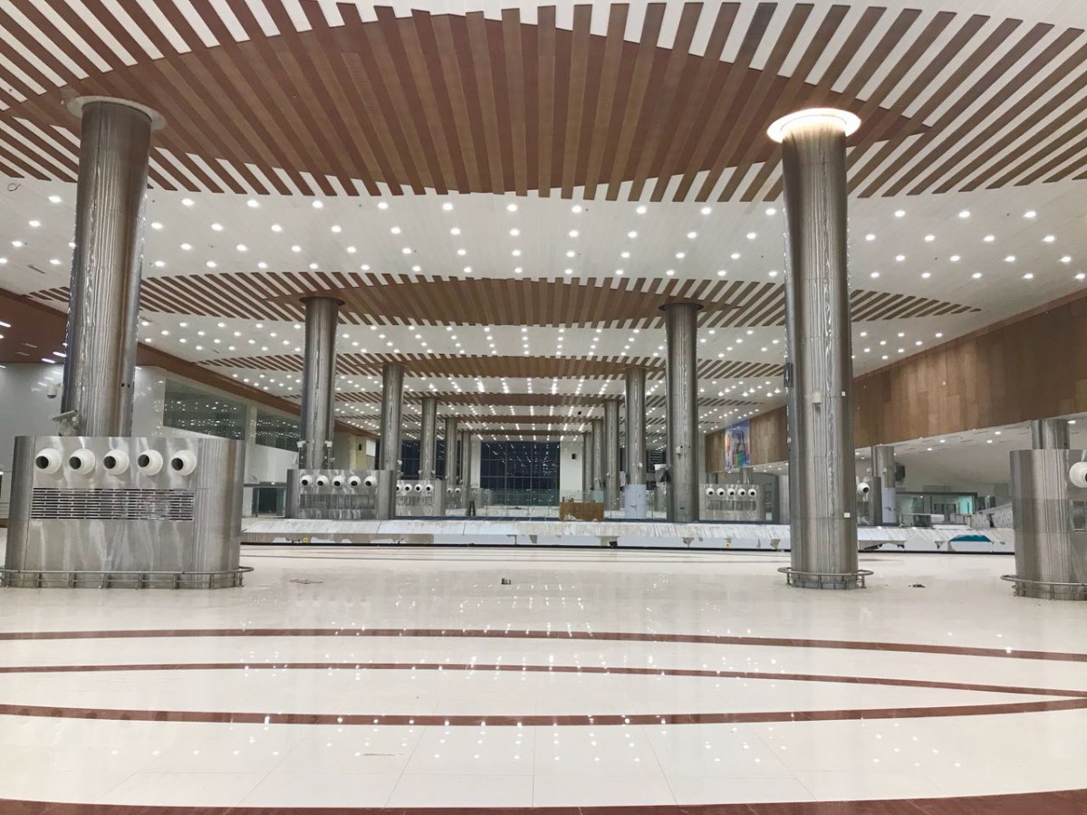 Arrival hall of integrated passenger terminal building, Kannur International Airport. Polarbearstar/Wikimedia Commons/CC BY-SA 4.0
